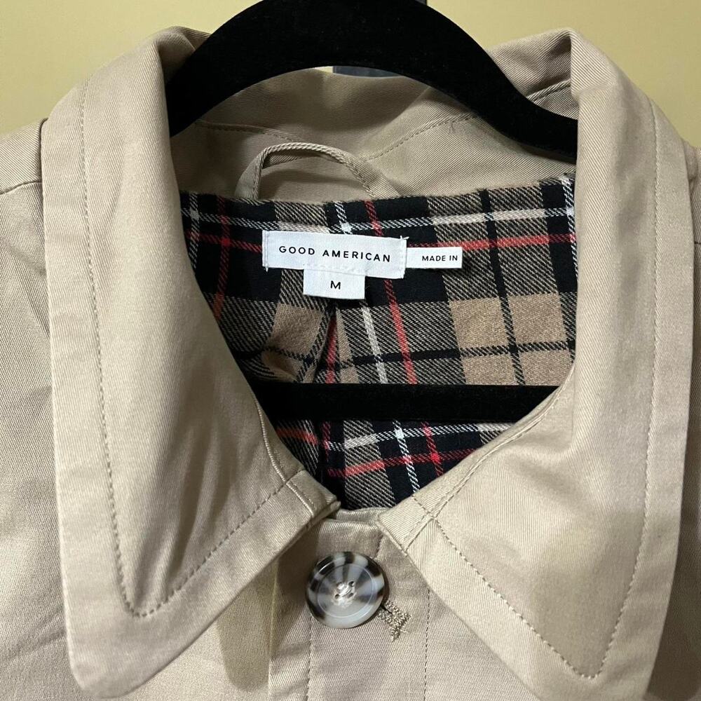 New Good American Women’s Mac Coat – Size Medium (Beige) - Picture 6 of 8